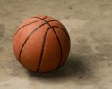 basketball on cement floor